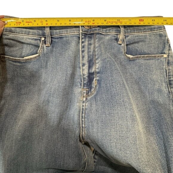 PACSUN Jeans Jegging Womens Sz 28 Blue Hi-Rise Ankle Leather Laced Sides Skinny - Picture 11 of 15